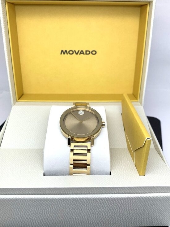Movado Women\'s Watch 3600823 Bold Evolution Gold Dial Swiss Quartz Steel 34mm main image 13